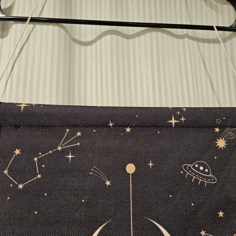 Celestial Wall Hanging Decor - Black and Cream